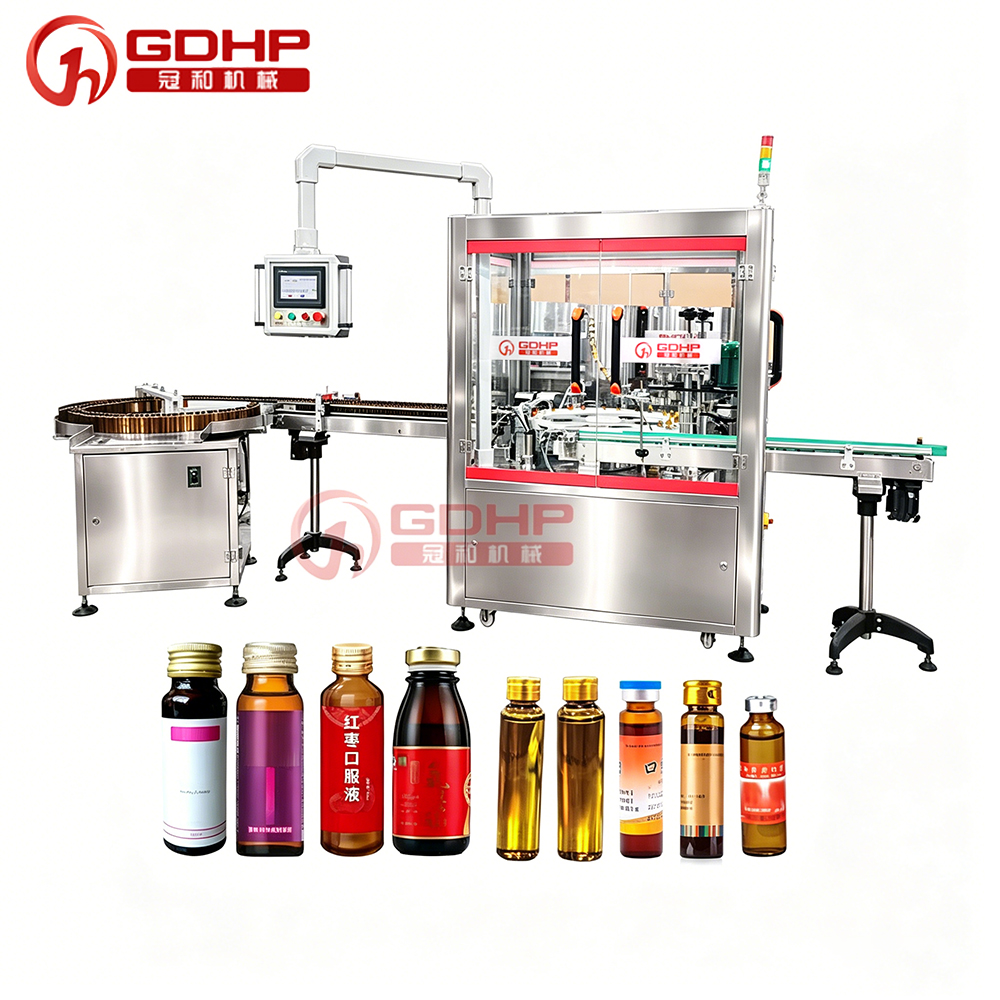 玻璃瓶口服液灌裝軋蓋一體機(jī)