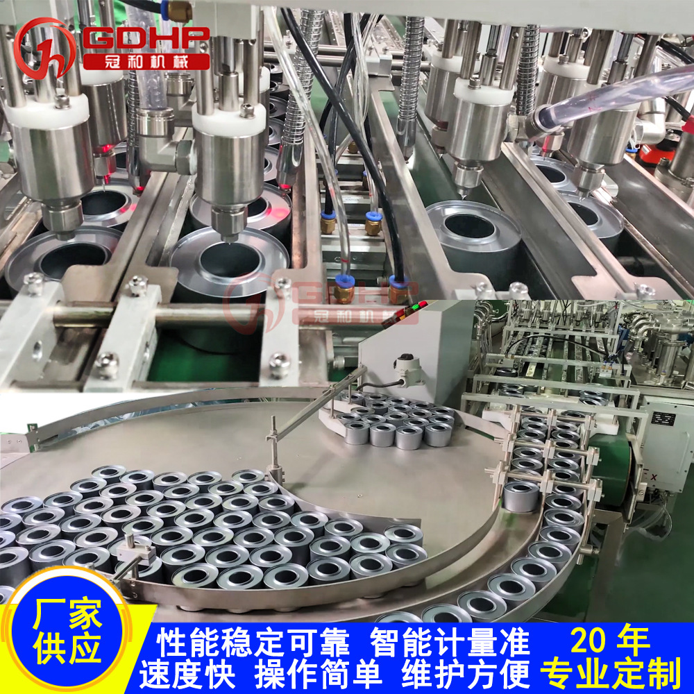 高速馬口鐵罐灌裝壓塞貼標裝箱機生產線-8