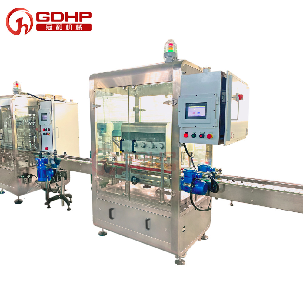 517免洗洗手液12頭灌裝旋蓋貼標(biāo)生產(chǎn)線-2