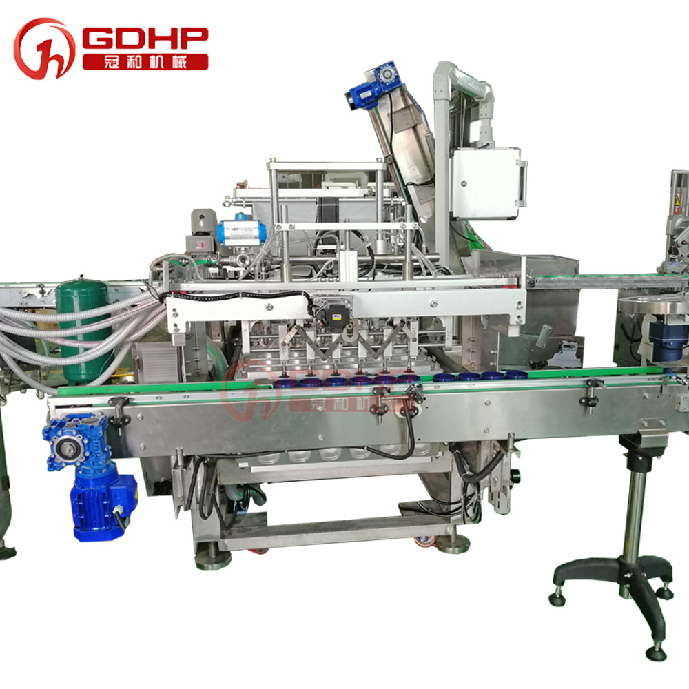 20210312膏霜灌裝旋蓋貼標生產線-1